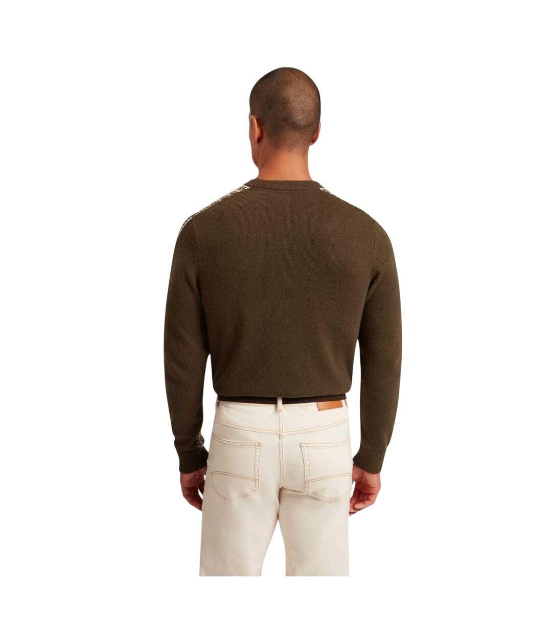 Sweat Motif/style Texturé Homme Kaki Ted Baker-3