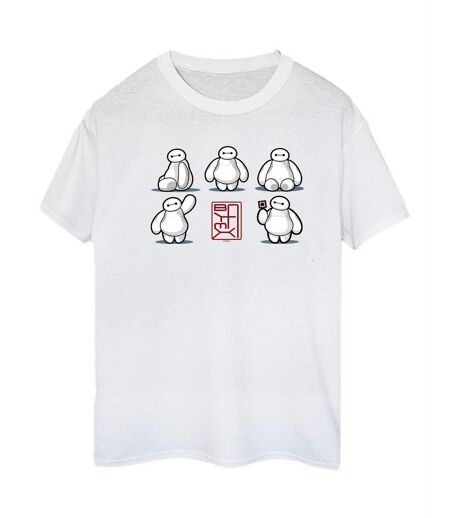 Disney - T-shirt BIG HERO BAYMAX MANY POSES - Femme (Blanc) - UTBI15585
