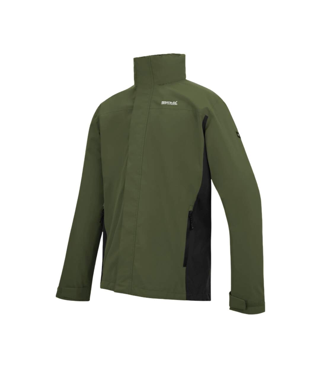 Mens Matt Ii Waterproof Jacket Dark Khaki Black Regatta-3