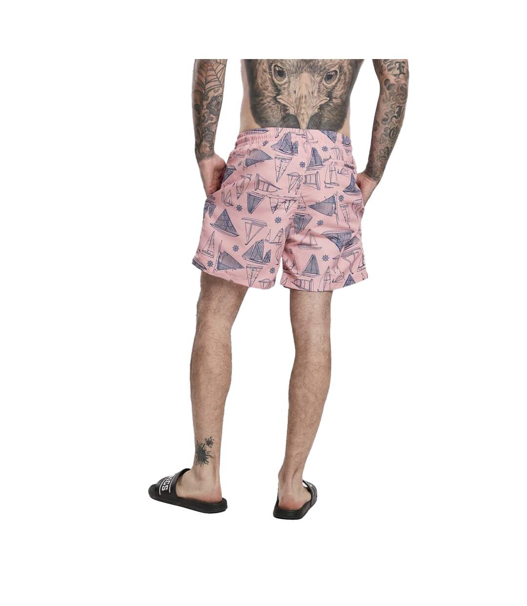Short De Bain Homme Rose Bleu Urban Classics-2