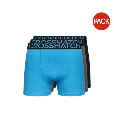 Boxers Knighting Homme Noir Bleu Crosshatch