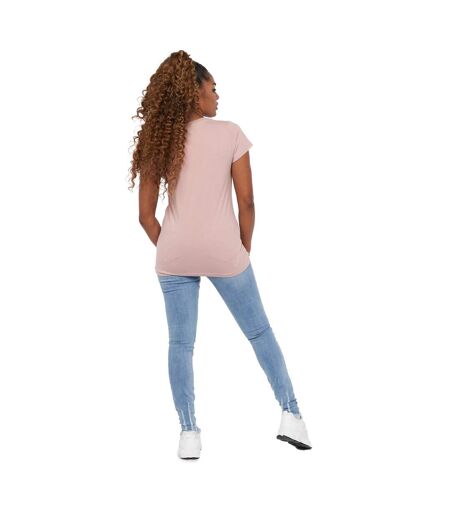 Crosshatch Womens/Ladies Evemoore T-Shirt (Dusty Pink) - UTBG117