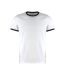 Kustom Kit Mens Ringer Fashion T-Shirt (White/Black)