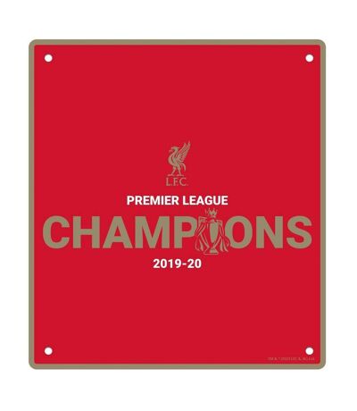 Liverpool FC Premier League Champions 2020 Door Sign (Red) (One Size)