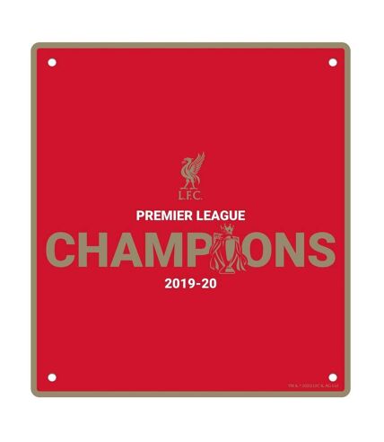 Liverpool FC Premier League Champions 2020 Door Sign (Red) (One Size)