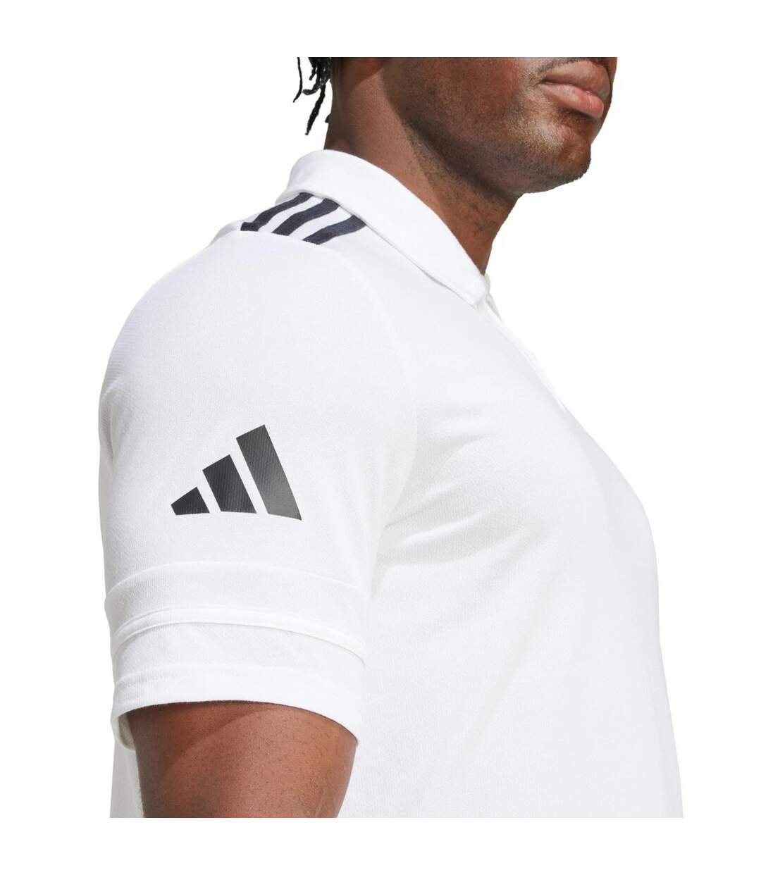 Polo Squadra Homme Blanc Adidas-4