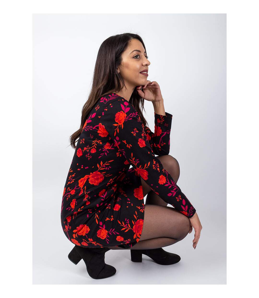 Robe courte en coton KALIKA imprimé floral Coton Du Monde