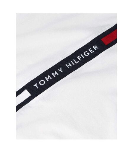 Mens Panel Cotton Branded Tape Regular T-shirt White Tommy Hilfiger