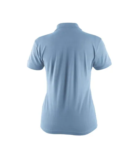 Womens/ladies Crossover Samos Polo Shirt Light Blue Mascot