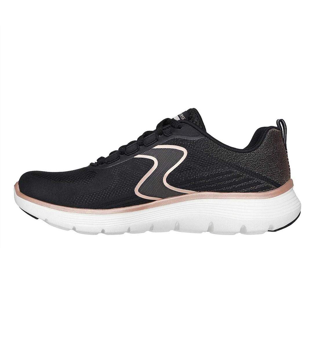 Baskets Flex Appeal 5.0 Femme Noir Rose Doré Skechers-2