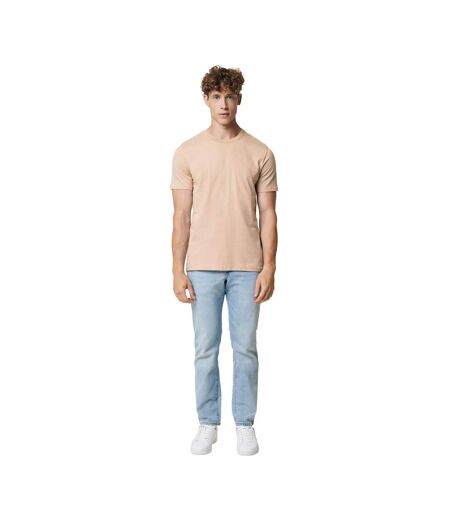 Unisex adult brett recycled cotton t-shirt peach nectar Iqoniq