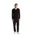 Mens cotton merino v neck sweater jet black Lyle & Scott