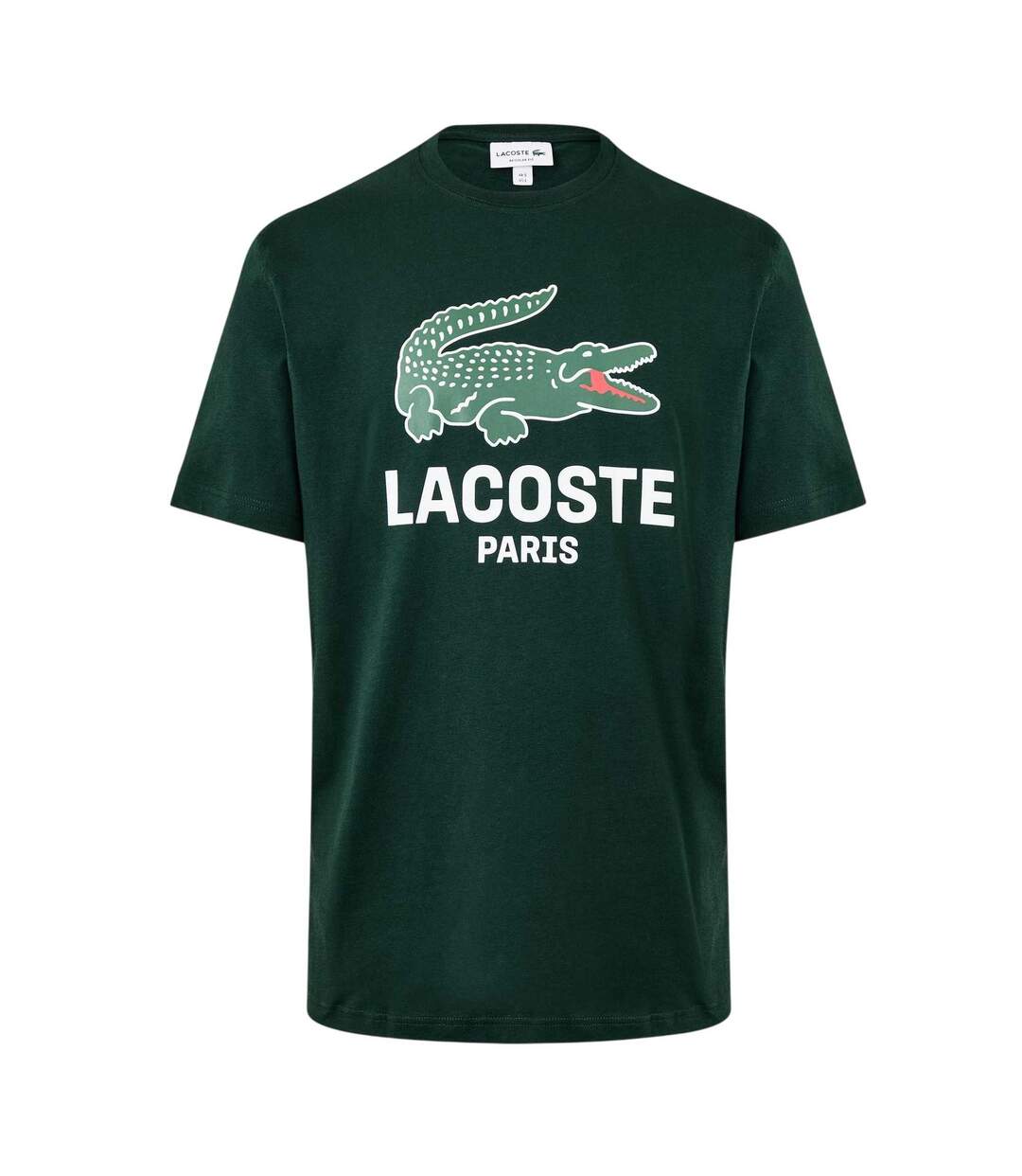 Mens Paris Logo T-shirt Dark Green Lacoste-1