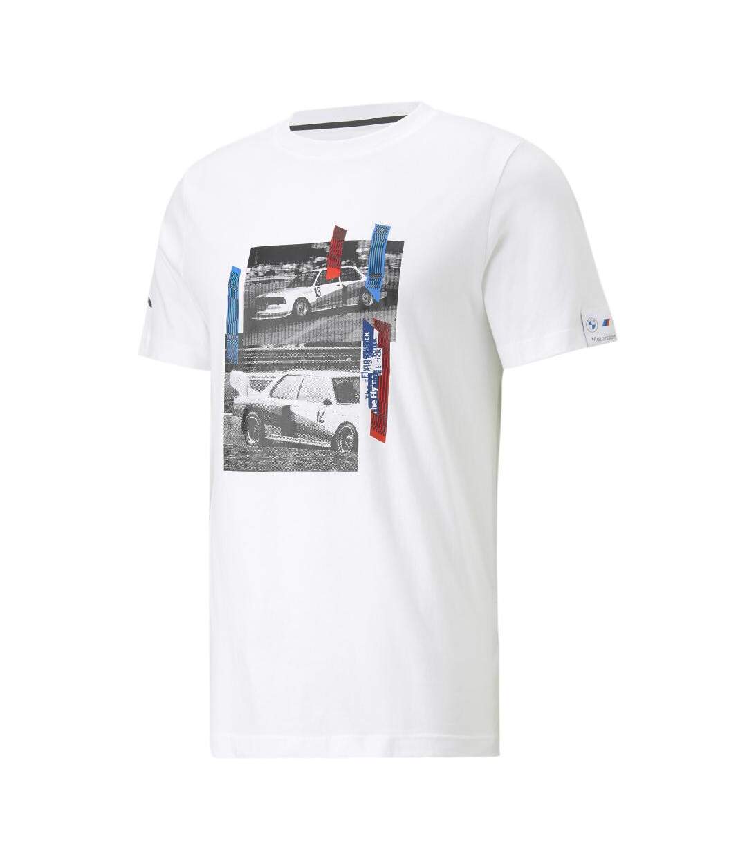 T-shirt Blanc Homme Puma Bmw Mms Car Graphic - M-1