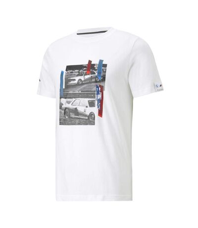 T-shirt Blanc Homme Puma Bmw Mms Car Graphic - L