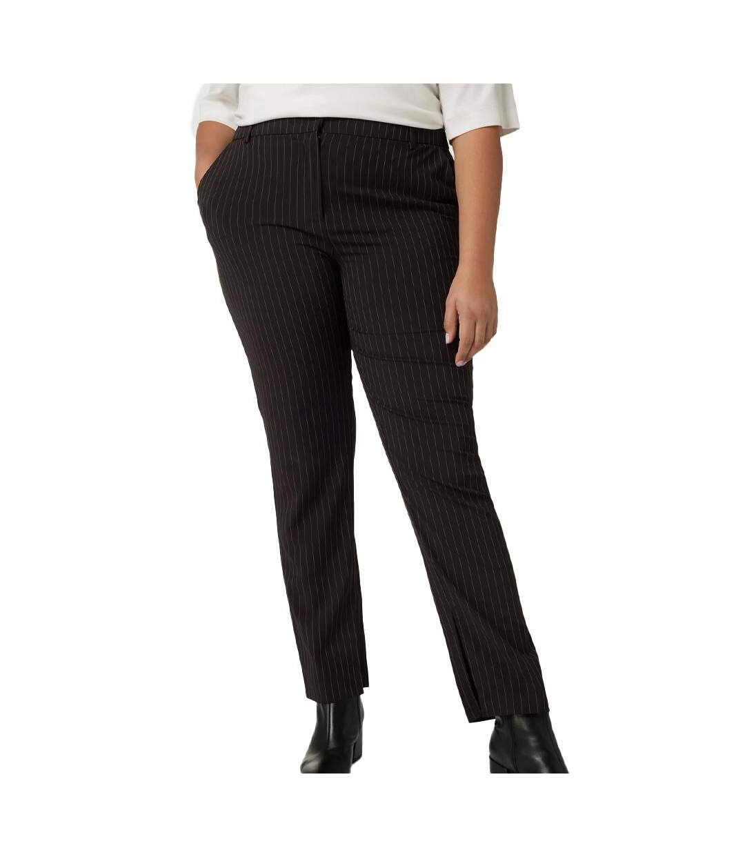 Pantalon Noir à rayures femme Only Carmakoma Carkiya - 44