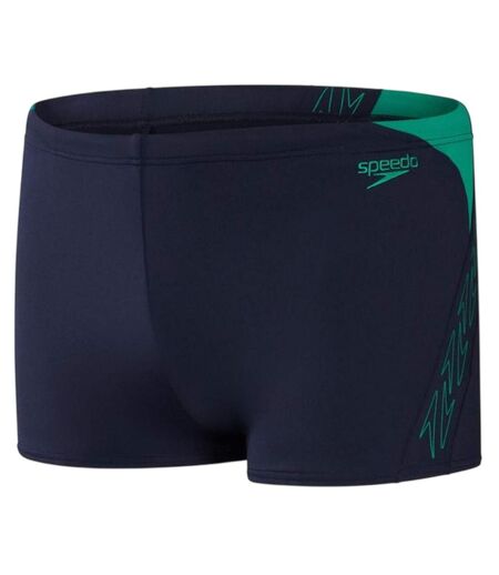 Mens Hyper Boom Swimming Trunks Navy Green Speedo