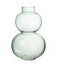 Vase Design en Verre Boule 28cm Vert-1