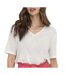 T-Shirt blanc femme jdy camille glitter-1