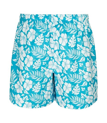 Mens Floral Swim Shorts Blue Hot Tuna