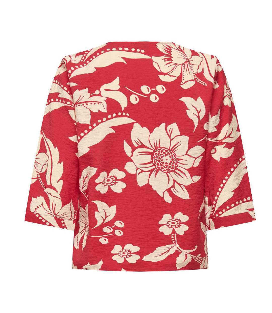 Blouse rouge/beige femme jdy troya-2