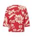 Blouse rouge/beige femme jdy troya-2