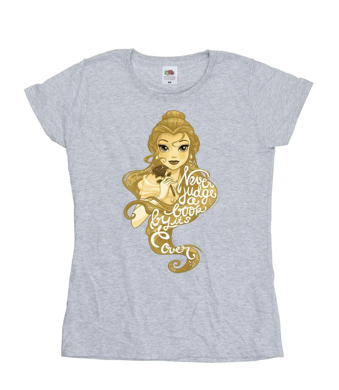 Disney - T-shirt BEAUTY AND THE BEAST NEVER JUDGE - Femme (Gris chiné) - UTBI12032-1