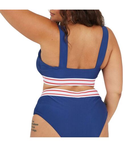 Haut De Maillot De Bain Femme Bleu Marine Blanc Rouge Brave Soul