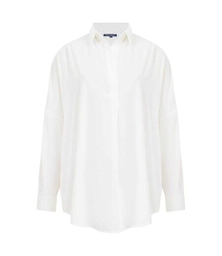 Womens/ladies Popover Crepe Recycled Shirt Winter White French Connection