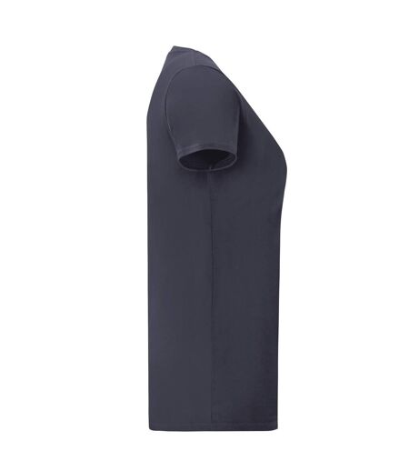 T-shirt Iconic Femme Bleu Marine Sombre Fruit Of The Loom