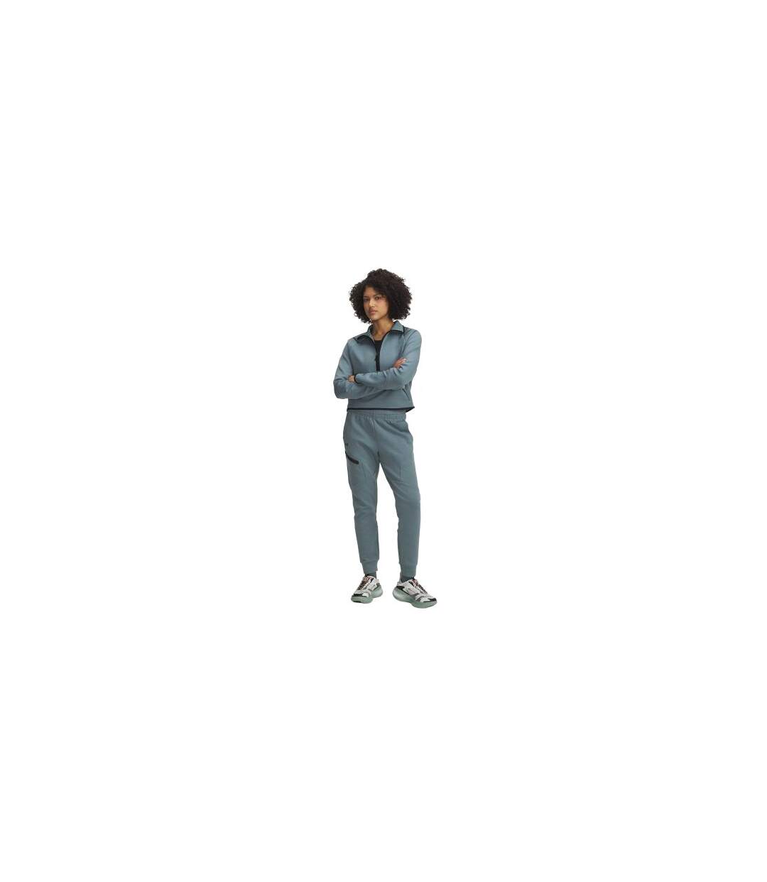 Womens/ladies Unstoppable Fleece Athletic Joggers Jasper Under Armour-1