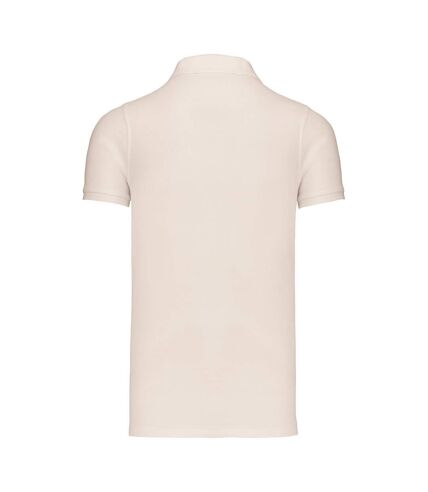 Kariban Mens Piqué Natural Short-Sleeved Polo Shirt (Cream) - UTRW9245