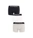 Lot x3 boxers noir/blanc/gris  homme kaporal quadmh-1