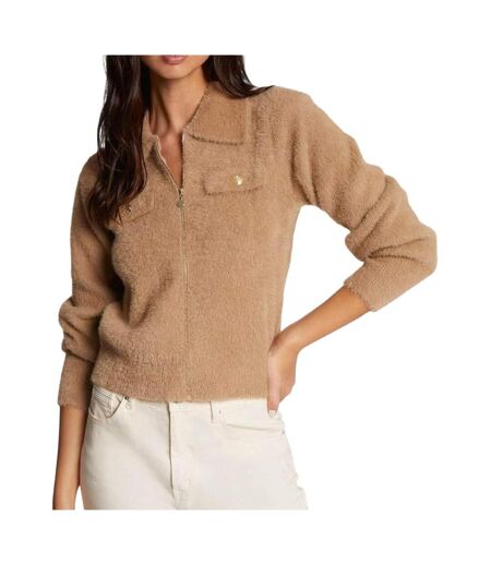 Gilet zippé marron femme morgan domi