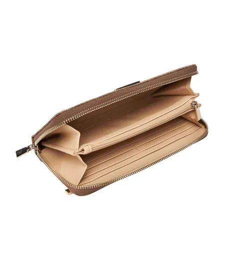 All-over Print Wallet One Size Beige Guess