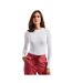 Womens/ladies Unstoppable Fresh Underscrub Base Layer Top White Onna-1