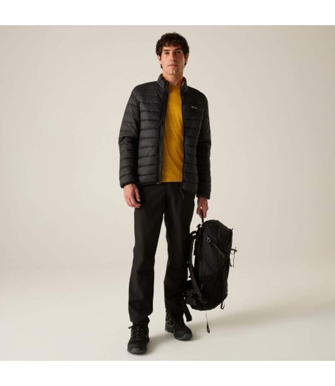Doudoune Matelassée Marizion Homme Noir Jaune Sombre Regatta-1