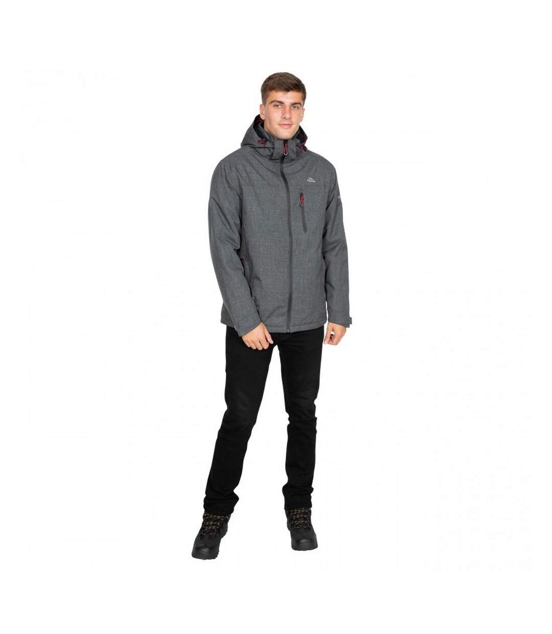 Mens Fyfinn Padded Waterproof Jacket Dark Grey Trespass-1