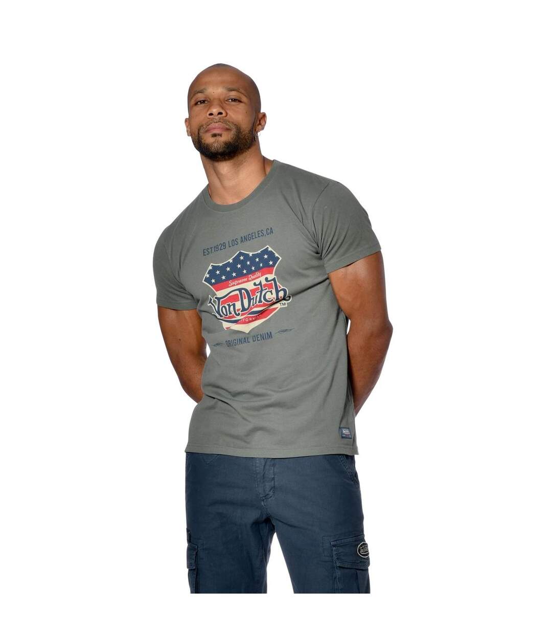 Tee Shirt Homme Blason USA, T Shirt Homme, 100% Coton, Anti-irritation et Durable