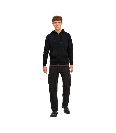 Mens Bradley Full Zip Hoodie Black Jack And Jones