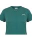 Womens/ladies Plain Crew Neck Fitted T-shirt Forest Green Slazenger-4