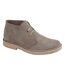 Roamers Mens Suede Leather Round Toe Desert Boot (Grey) - UTDF1783