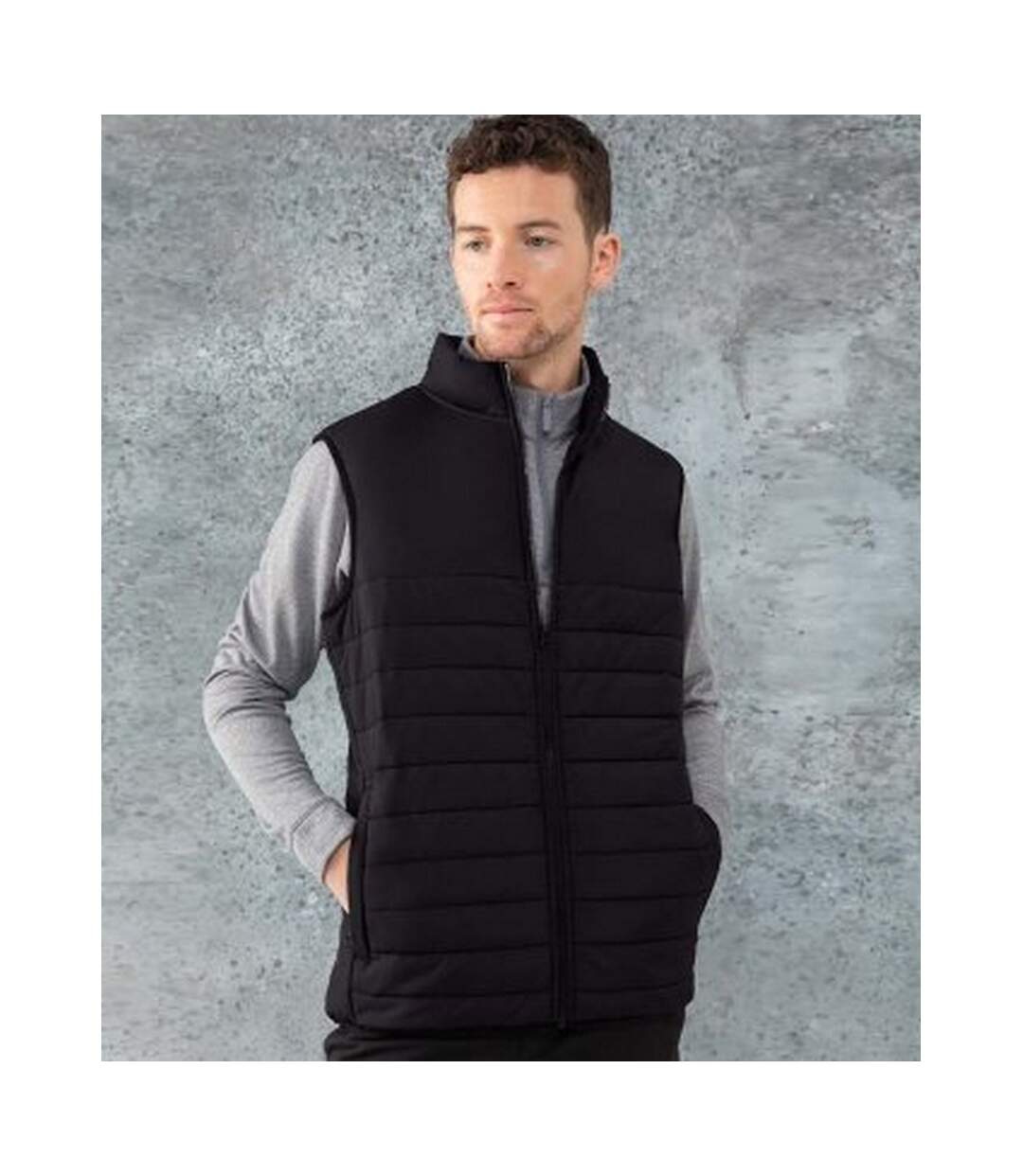 Henbury Unisex Adults Padded Vest (Black)