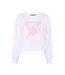 Sweat Blanc/Rose Femme Guess Icon - L