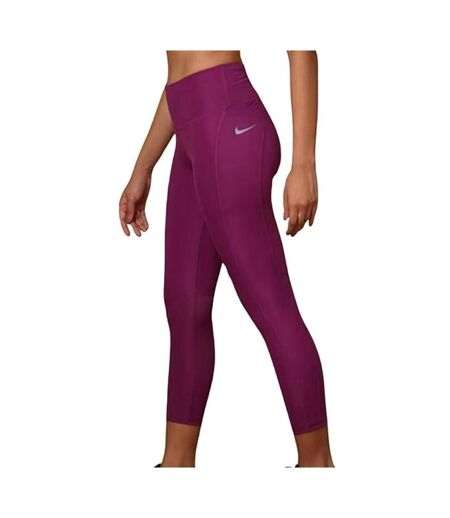 Legging Violet Femme Nike Fast Crop - M