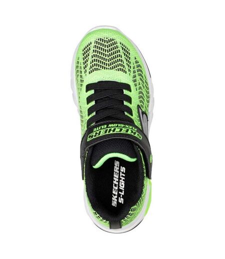 Baskets flex-glow elite vorlo garçon vert clair / noir Skechers