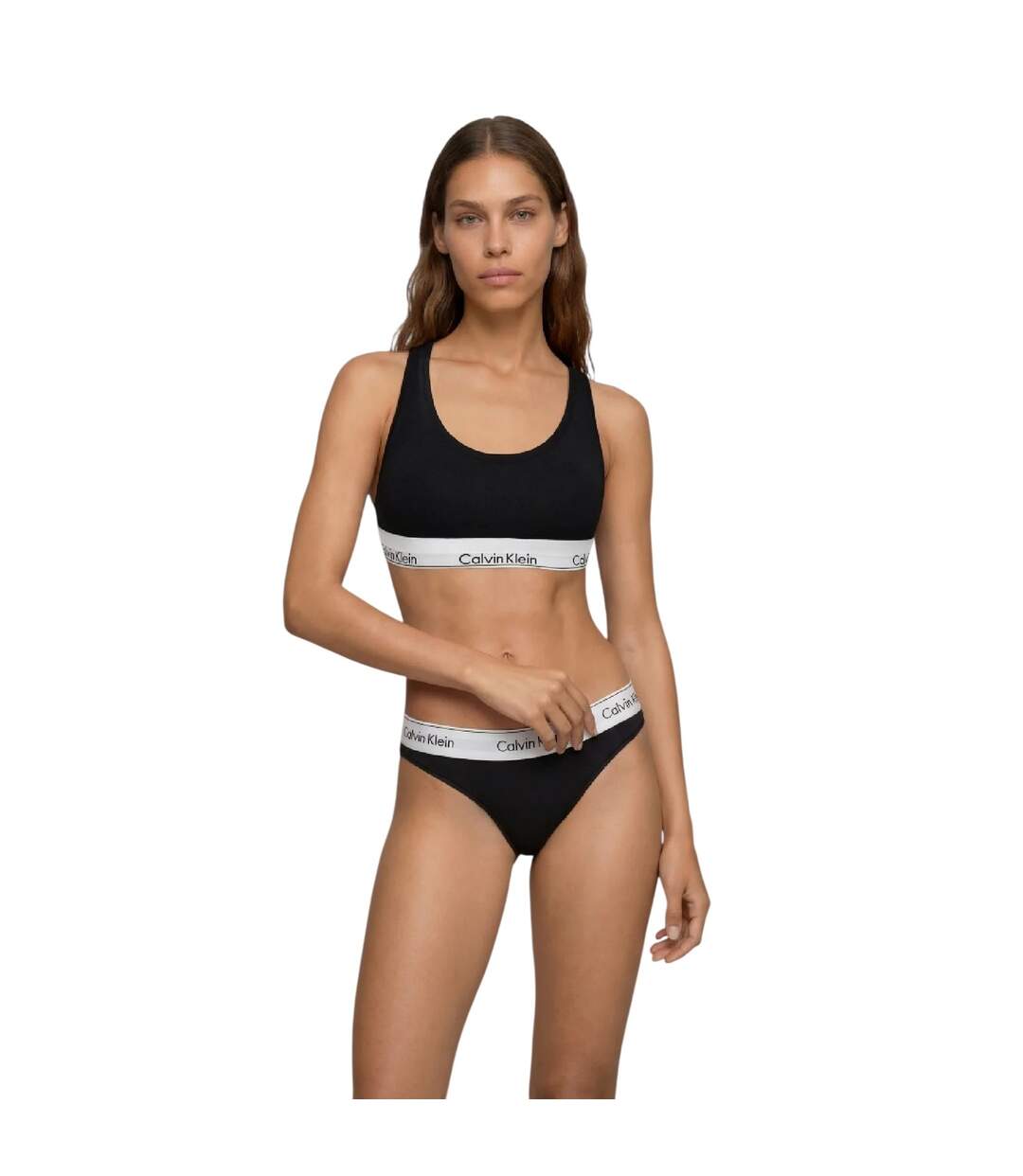 Lot De 2  Brassières Motif/style Triangle Femme Noir Bleu Calvin Klein-2