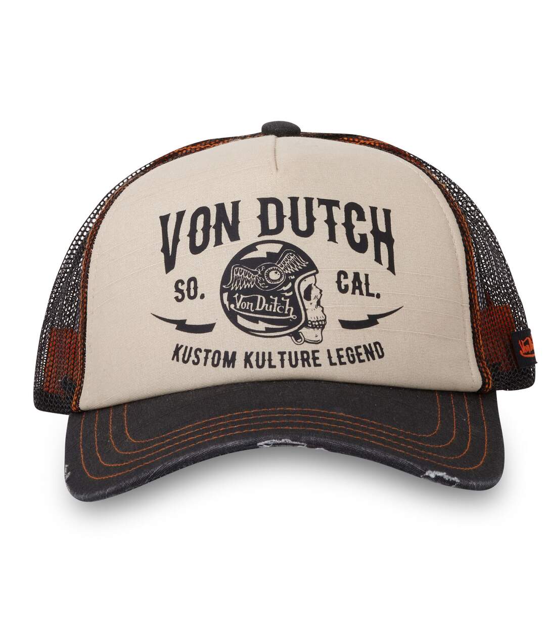 Casquette trucker fermeture snapback Crew Von Dutch Vondutch-3