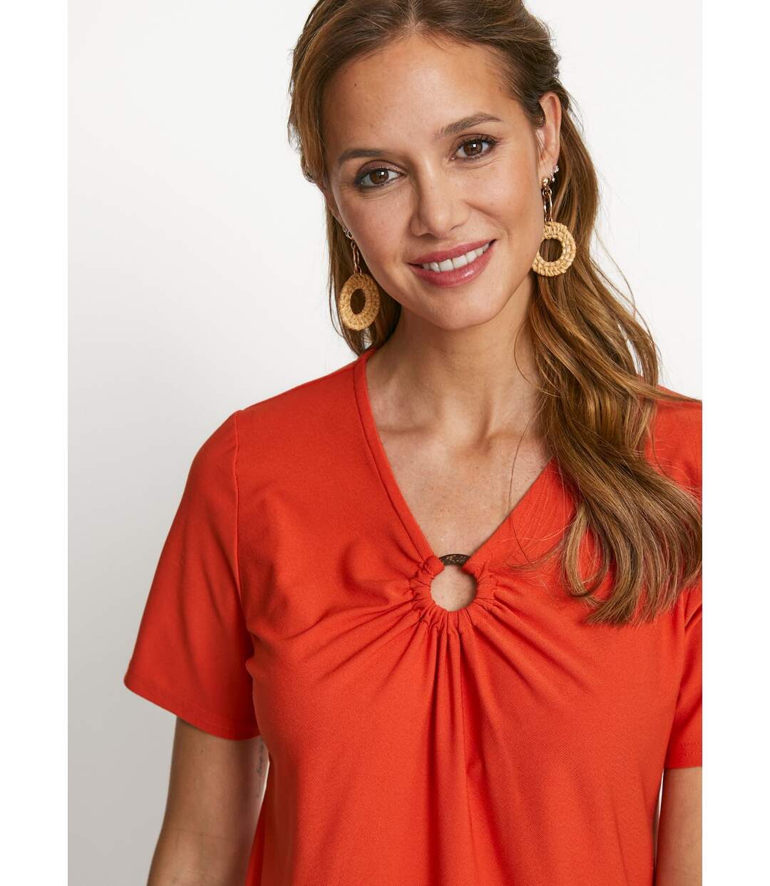 T-shirt maille crêpe extensible bijou-5