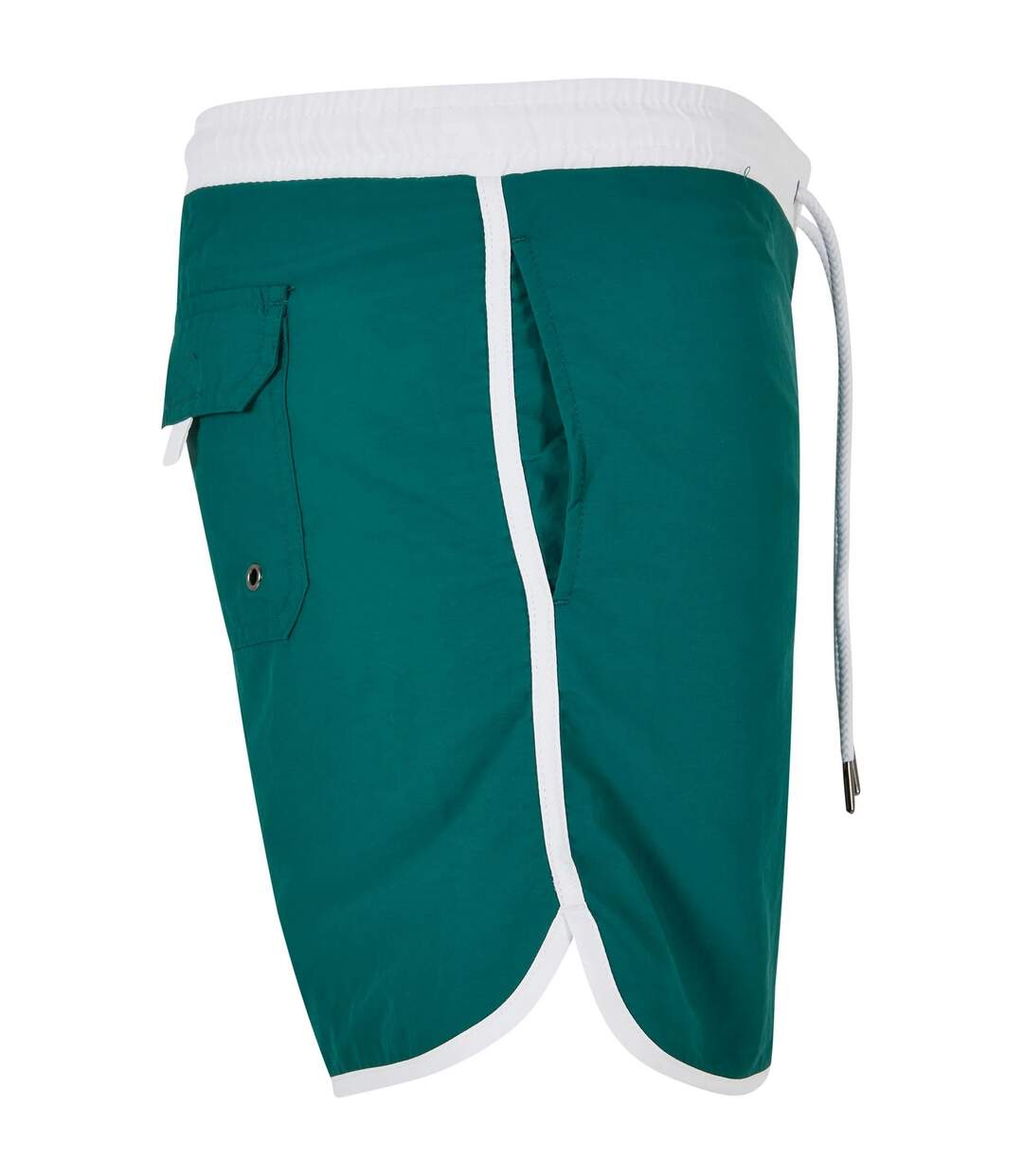 Short De Bain Motif/style Rétro Homme Blanc Vert Urban Classics-4